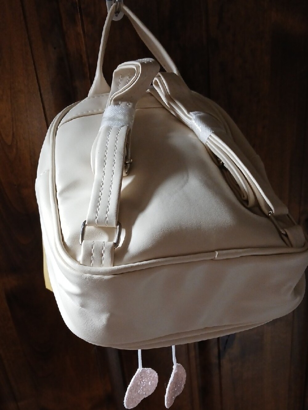 Kids Cream Swan Plush Accent Mini Backpack - Picture 3 of 3